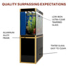 Aqua Dream 175 Gallon Tempered Glass Aquarium Black and Gold