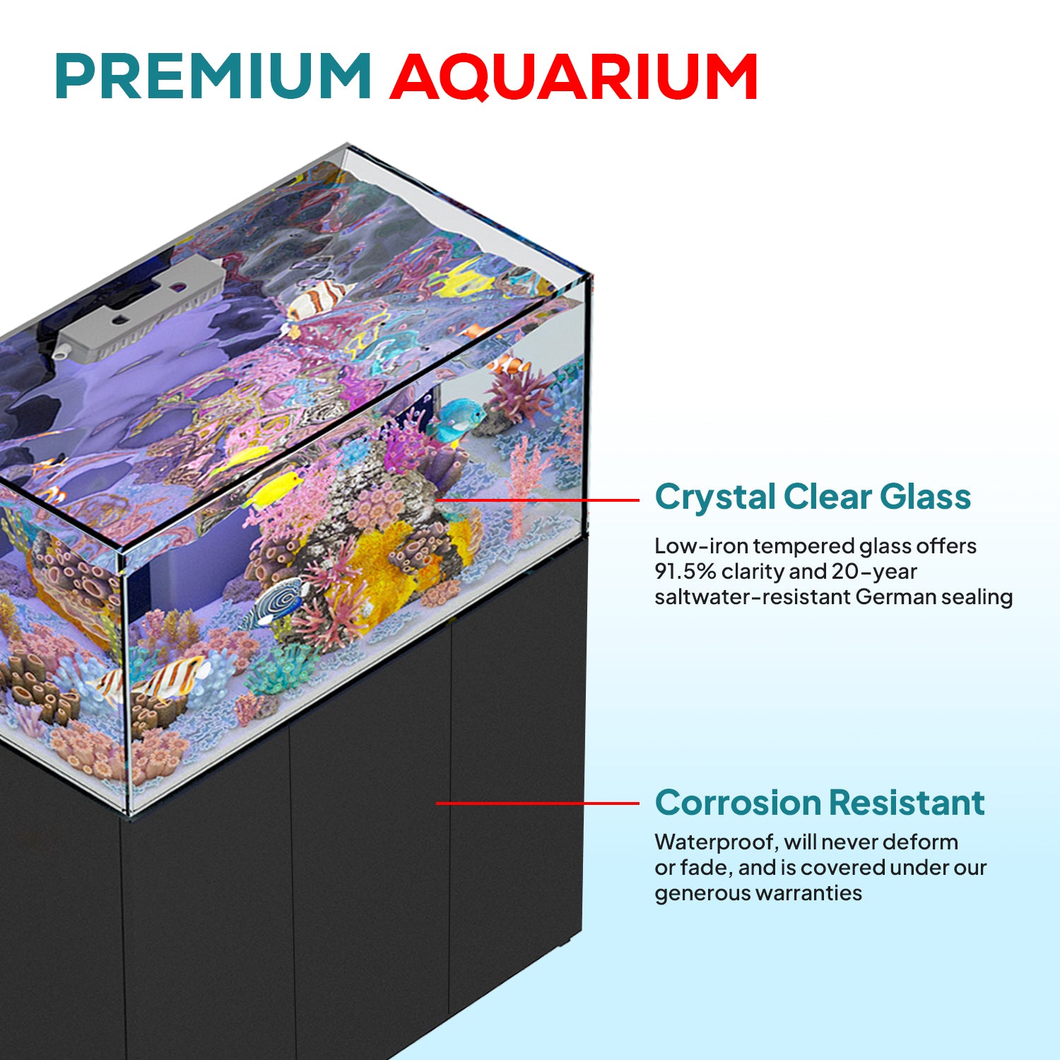 220 gallon aquarium with stand and sump