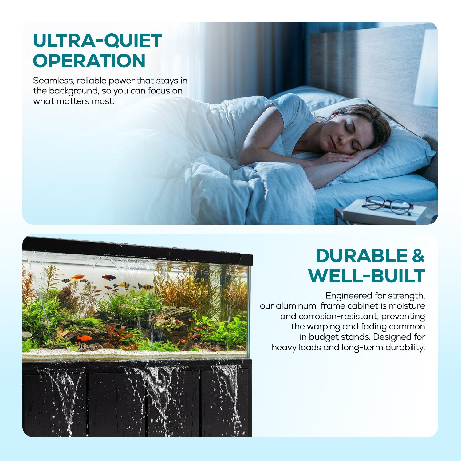 260 gallon aquarium with stand sump and LED black