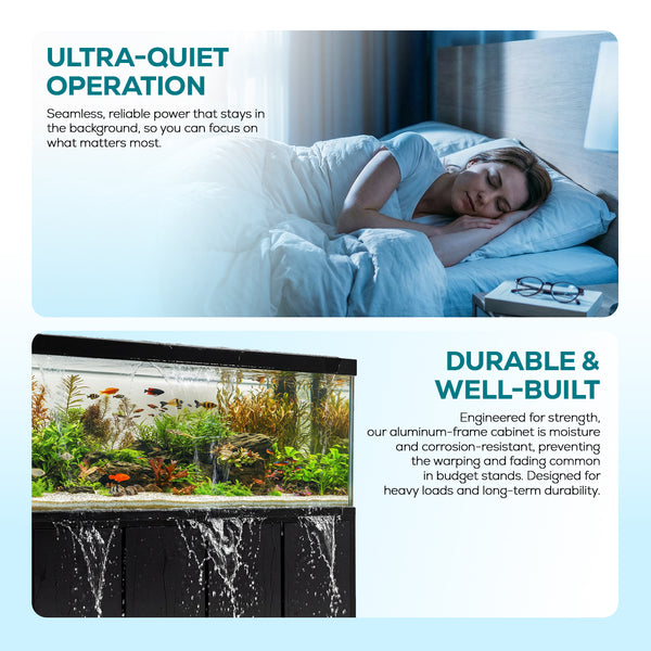260 gallon aquarium with stand sump and LED black