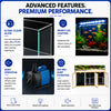 Aqua Dream 135 Gallon Tempered Glass Aquarium White and Gold