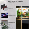 Acuario Aqua Dream Fish Tank de 220 galones de vidrio templado negro y dorado