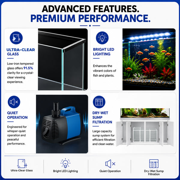 230 gallon aquarium with cabinet