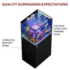 50 Gallon Coral Reef Aquarium Ultra Clear Glass Tank & Built in Sump All Black
