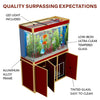 Aqua Dream 175 Gallon Tempered Glass Aquarium Red and Gold