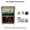 Aqua Dream 145 Gallon Tempered Glass Aquarium Darkwood