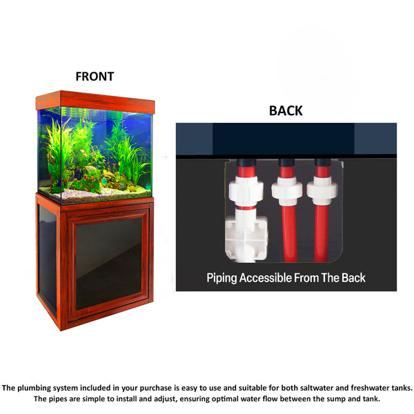 Aqua Dream 40 Gallon Tempered Glass Aquarium Redwood Aqua Dream 40 Gallon Tempered Glass Aquarium Redwood