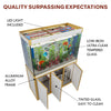 Aqua Dream 135 Gallon Tempered Glass Aquarium White and Gold