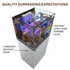 37 Gallon Coral Reef Aquarium Ultra Clear Glass Tank & Built in Sump All White