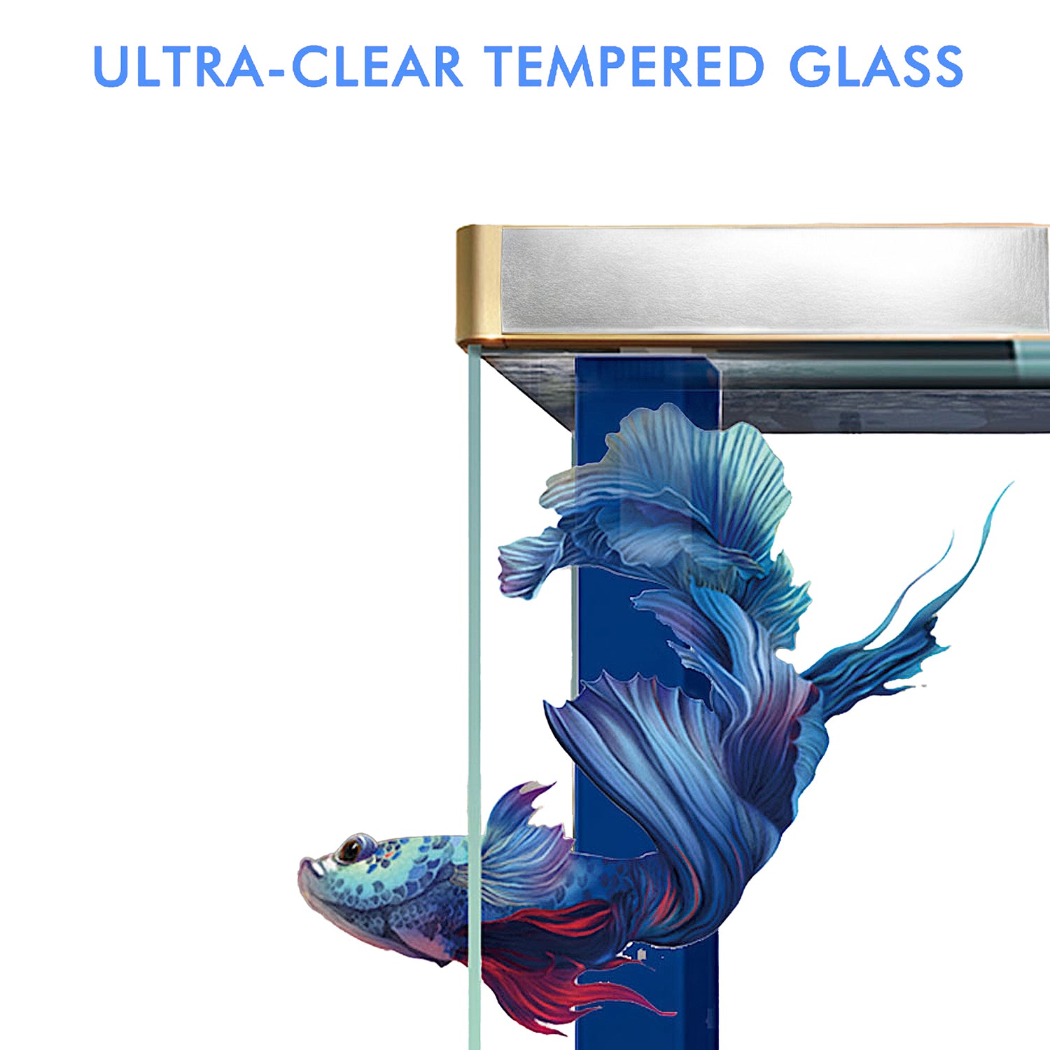 Aqua Dream 110 Gallon Tempered Glass Aquarium White and Silver