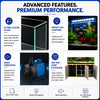 Aqua Dream 175 Gallon Tempered Glass Aquarium Black and Gold