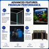 Large 200 gallon glass fish tank with cabinet