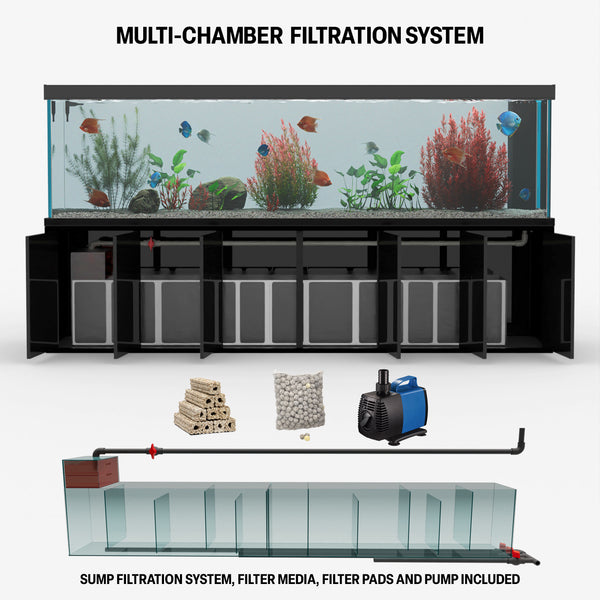 Aqua Dream 500 Gallon Tempered Glass Aquarium Black