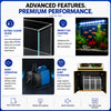 Aqua Dream 100 Gallon Tempered Glass Aquarium Black and Gold