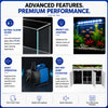 Aqua Dream 145 Gallon Tempered Glass Aquarium White and Silver with Premium Filtration System