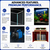 Aqua Dream 100 Gallon Tempered Glass Aquarium Red and Gold