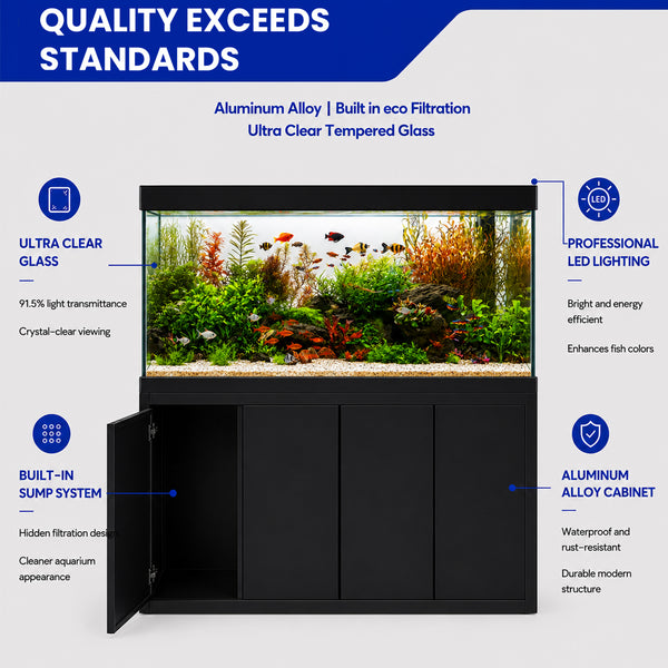 Aqua Dream 260 Gallon Aquarium Black Premium