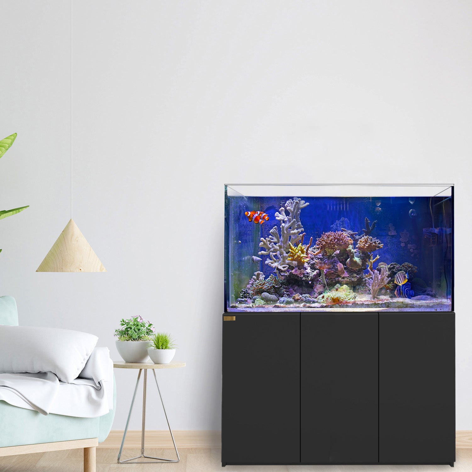 250 Gallon Coral Reef Aquarium Ultra Clear Glass Tank & Built in Sump