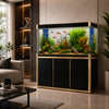 Aqua Dream 175 Gallon Tempered Glass Aquarium Black and Gold