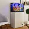 37 Gallon Coral Reef Aquarium Ultra Clear Glass Tank & Built in Sump All White