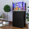 63 Gallon Coral Reef Aquarium Ultra Clear Glass Tank & Built in Sump All Black