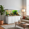 Aqua Dream Tempered Glass Aquarium 260 Gallon Fish Tank White and Silver with Premium Filtration System
