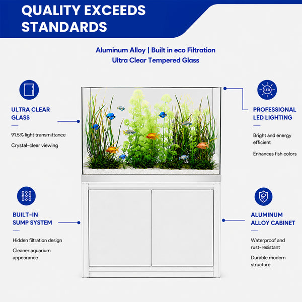 110 gallon aquarium with stand and sump