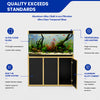 Aqua Dream 135 Gallon Tempered Glass Aquarium Black With Gold
