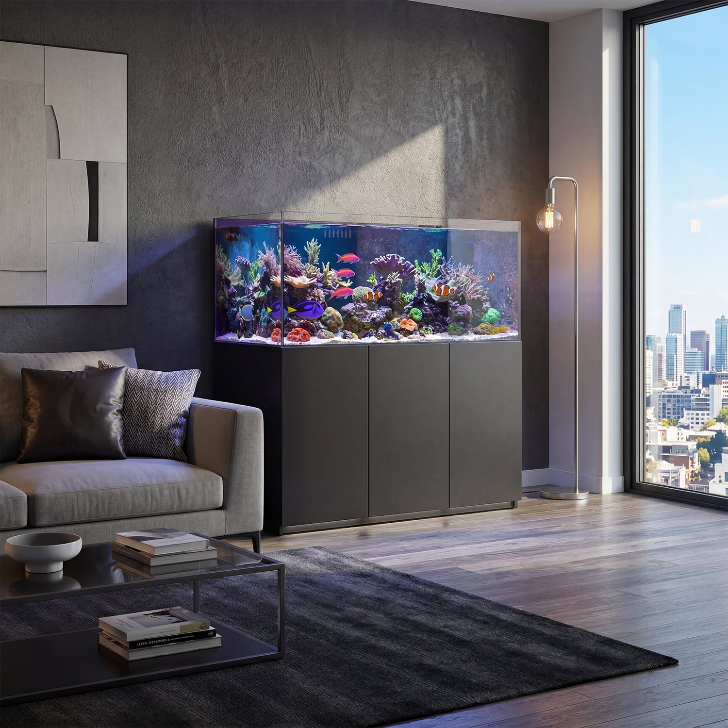 220 gallon aquarium with stand and sump