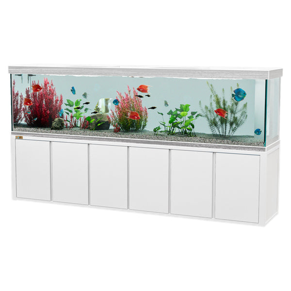 Aqua Dream 500 Gallon Tempered Glass Aquarium White Silver