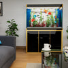 Aqua Dream 175 Gallon Tempered Glass Aquarium Black and Gold