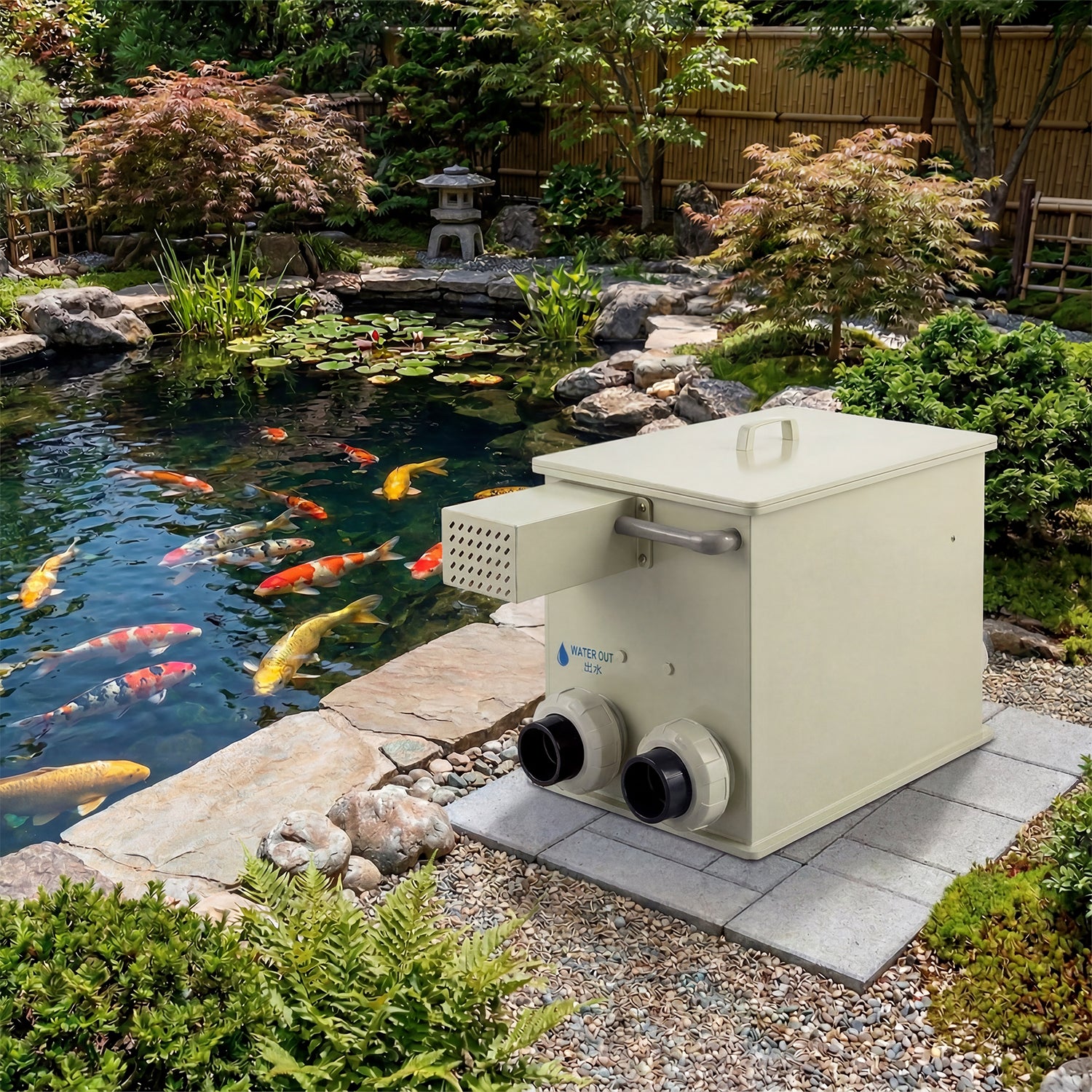 large koi pond drum filter 30 ton