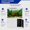Aqua Dream 145 Gallon Tempered Glass Aquarium White and Silver with Premium Filtration System