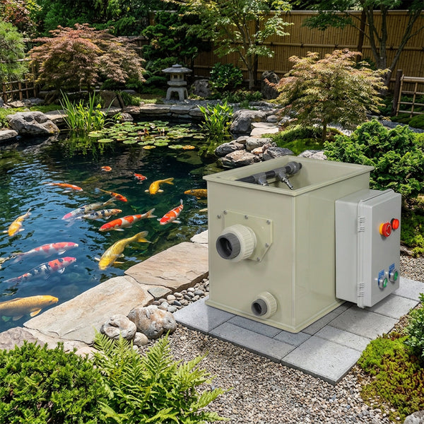 automatic self-cleaning pond filter