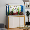 Aqua Dream 175 Gallon Tempered Glass Aquarium White and Gold