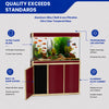 Aqua Dream 175 Gallon Tempered Glass Aquarium Red and Gold