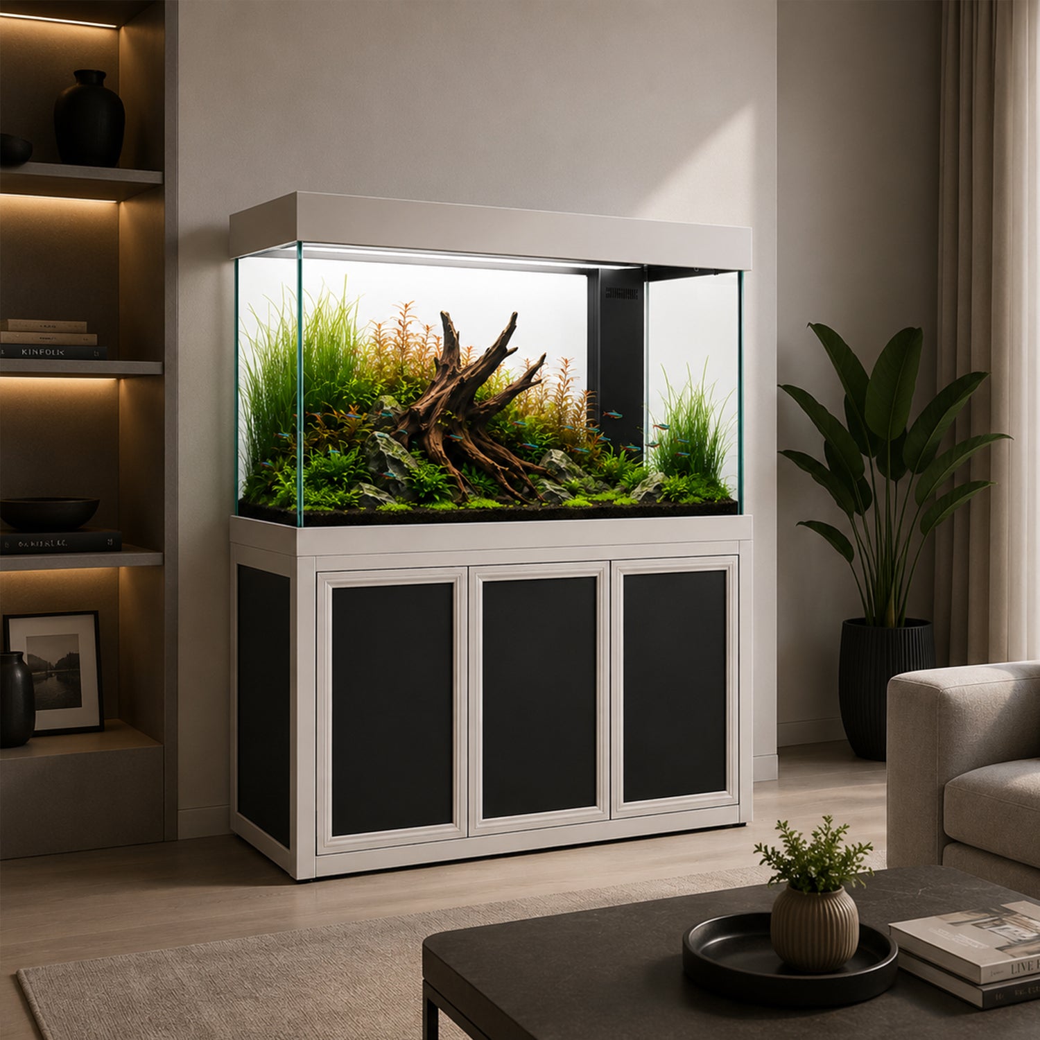 Aqua Dream 145 Gallon Tempered Glass Aquarium Silver Edition