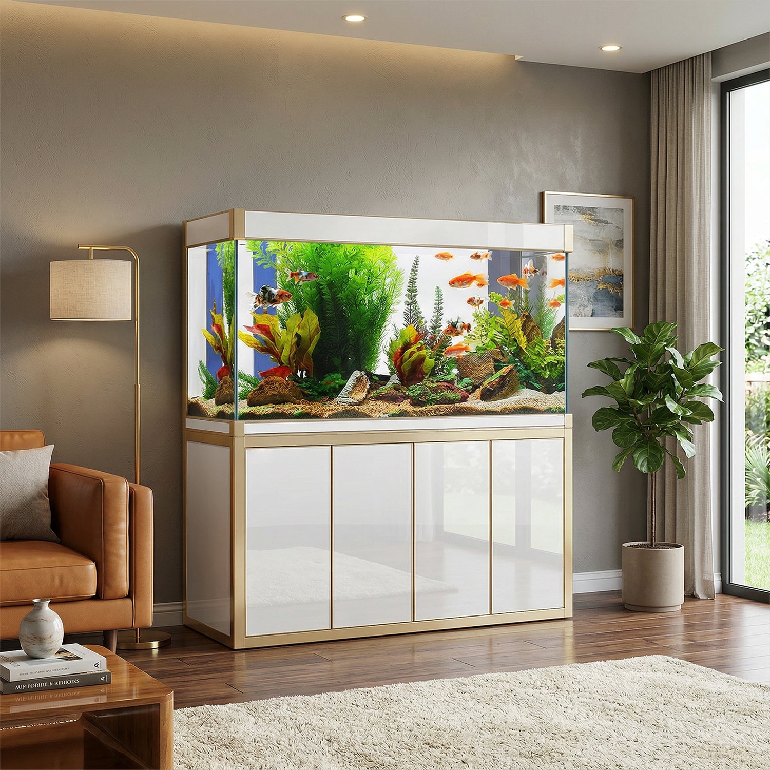 250 gallon rimless aquarium with stand