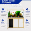 Aqua Dream 175 Gallon Tempered Glass Aquarium White and Gold