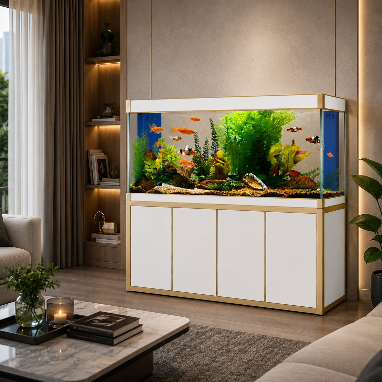 250 Gallon Aquarium with Cabinet | Large Glass Fish Tank