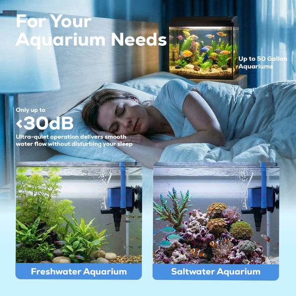 Aqua Dream Aquarium Undergravel Filter Water Pump Oxygen 210 GPH