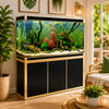 Aqua Dream 175 Gallon Tempered Glass Aquarium Black and Gold