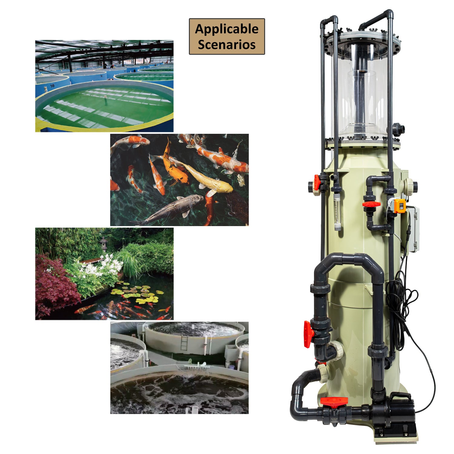 Aqua Dream STP-400 Protein Skimmer with Ozone-Enhanced Sterilization – High-Capacity Water Treatment for Ponds and Aquaculture