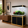 Aqua Dream 100 Gallon Tempered Glass Aquarium Black and Gold
