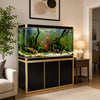 Aqua Dream 135 Gallon Tempered Glass Aquarium Black With Gold