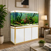 Aqua Dream 135 Gallon Tempered Glass Aquarium White and Gold