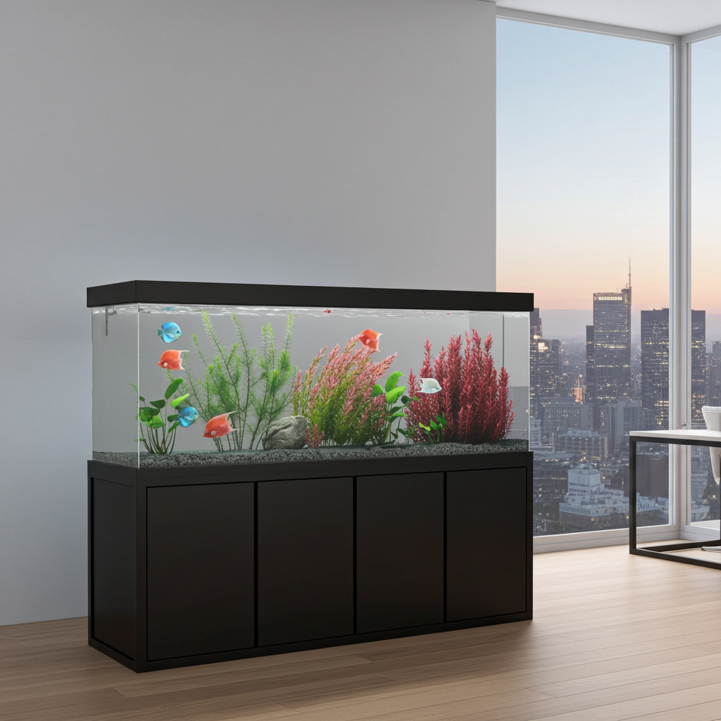 Aqua Dream 230 Gallon Tempered Glass Aquarium Black Premium