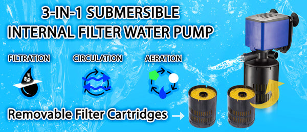 Wholesale 3in1 210-GPH Filter Water-Oxygen Pump – AquadreamWholesale