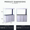 Aqua Dream 135 Gallon Tempered Glass Aquarium White Oak