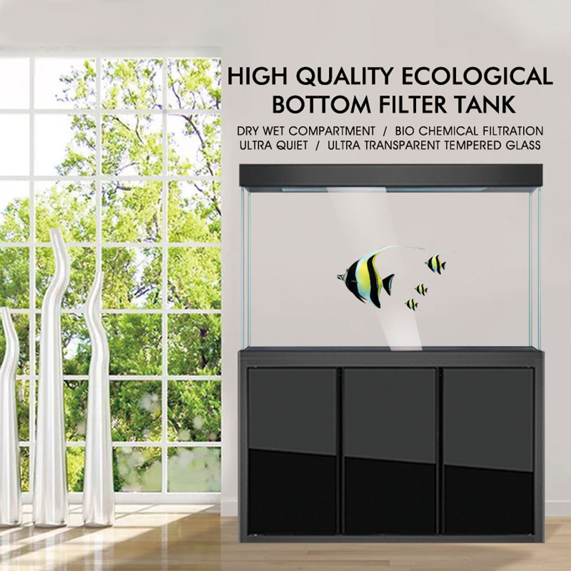 Large 175 gallon glass aquarium with stand
